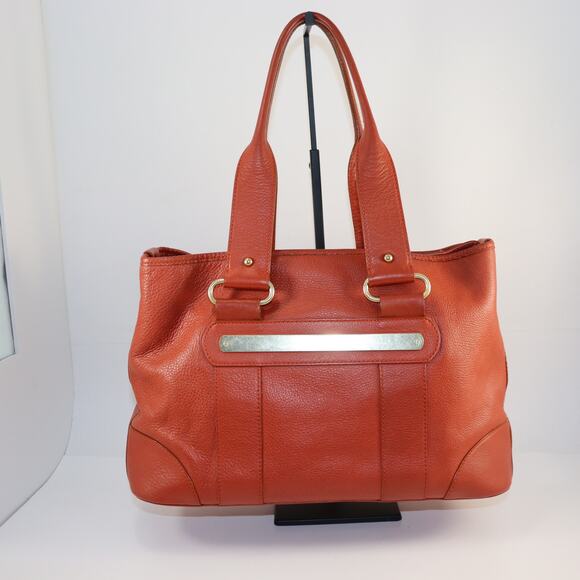 Vintage Chloé Large Burnt Orange Leather Tote - Picture 1 of 9